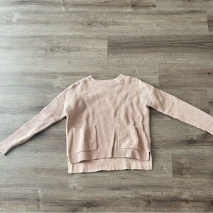 Madewell Blush Ribbed Crew Neck Sweater